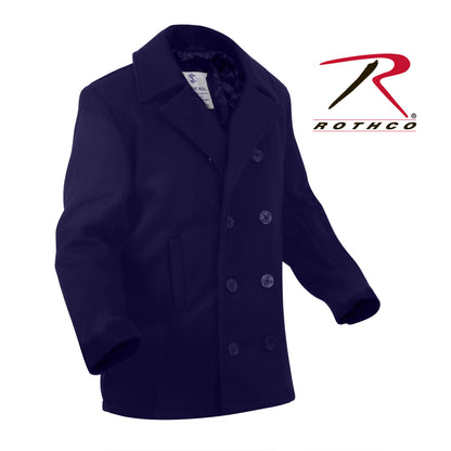 Rothco Wool Pea Coat 2XL Navy Blue – Classic US Navy-Inspired Men’s Winter Coat