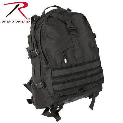 Rothco Large Transport Pack Black – MOLLE Compatibility & Hydration Ready Tactical Backpack