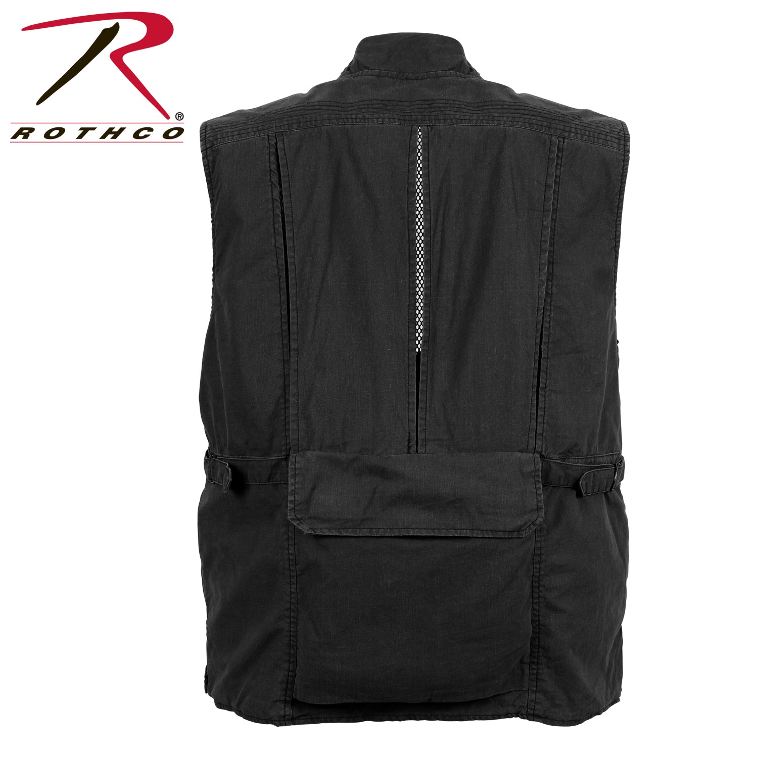 Rothco Deluxe Safari Outback Vest Black Size Large with 18 Pockets