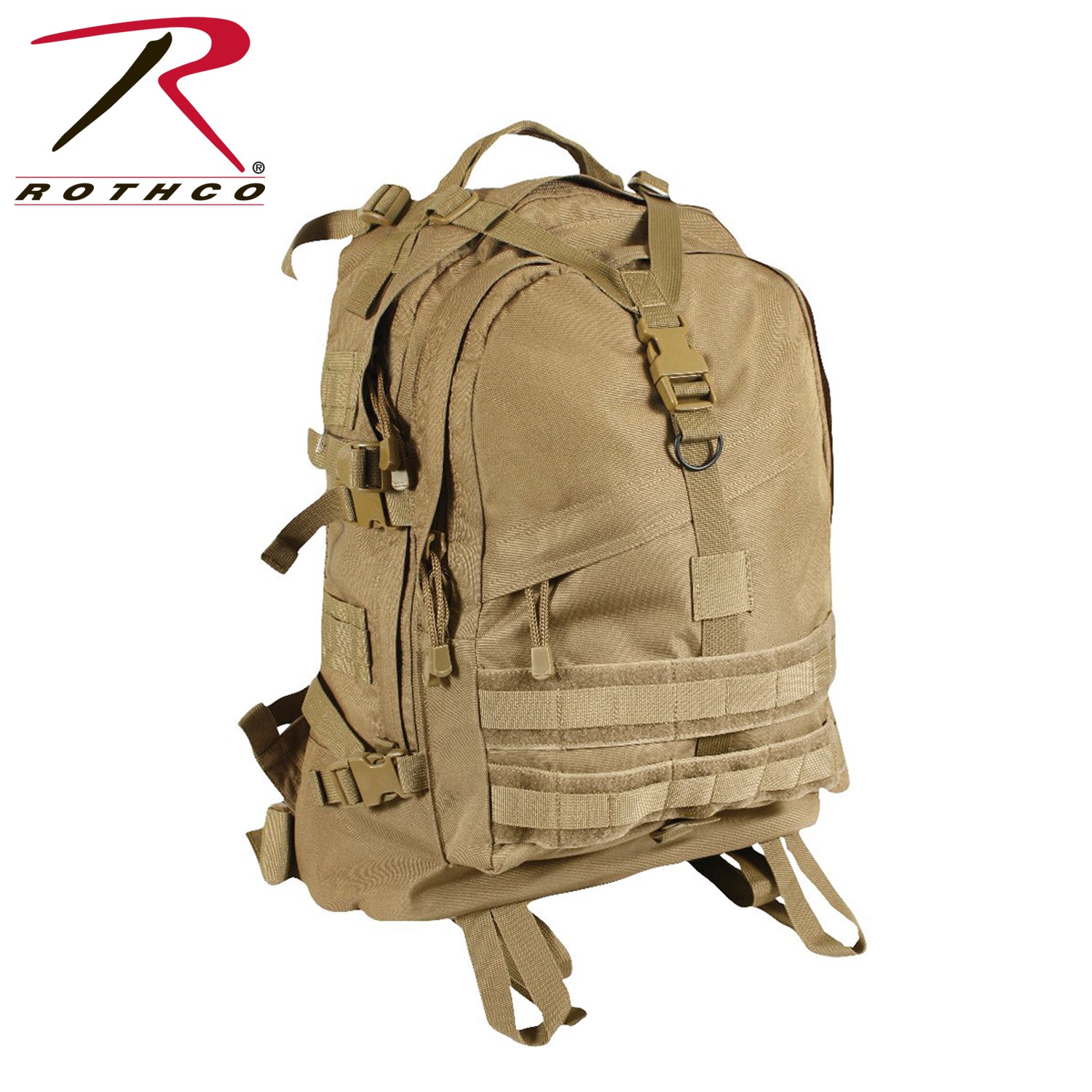 Rothco Large Transport Pack Coyote Brown – Tactical MOLLE Backpack with Hydration Compatibility