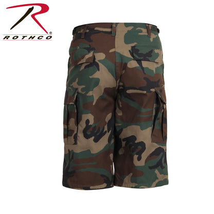 Rothco Long Length Camo BDU Shorts Woodland Camo Size Large