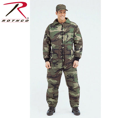 Rothco Insulated Coveralls in Woodland Camo, Size Medium – Heavy-Duty Winter Workwear