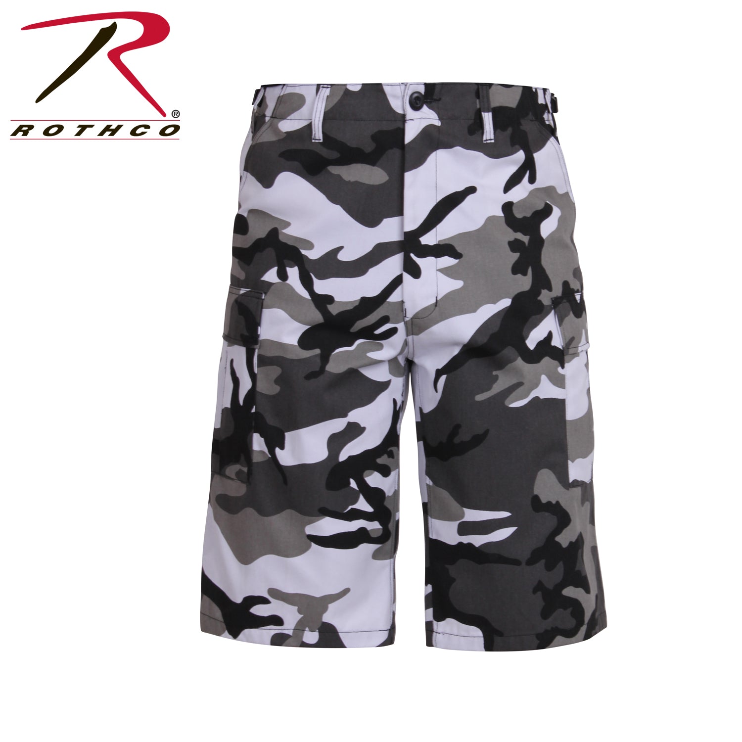Rothco Long Length Camo BDU Shorts in City Camo, Size XL - Durable Military-Style Comfort