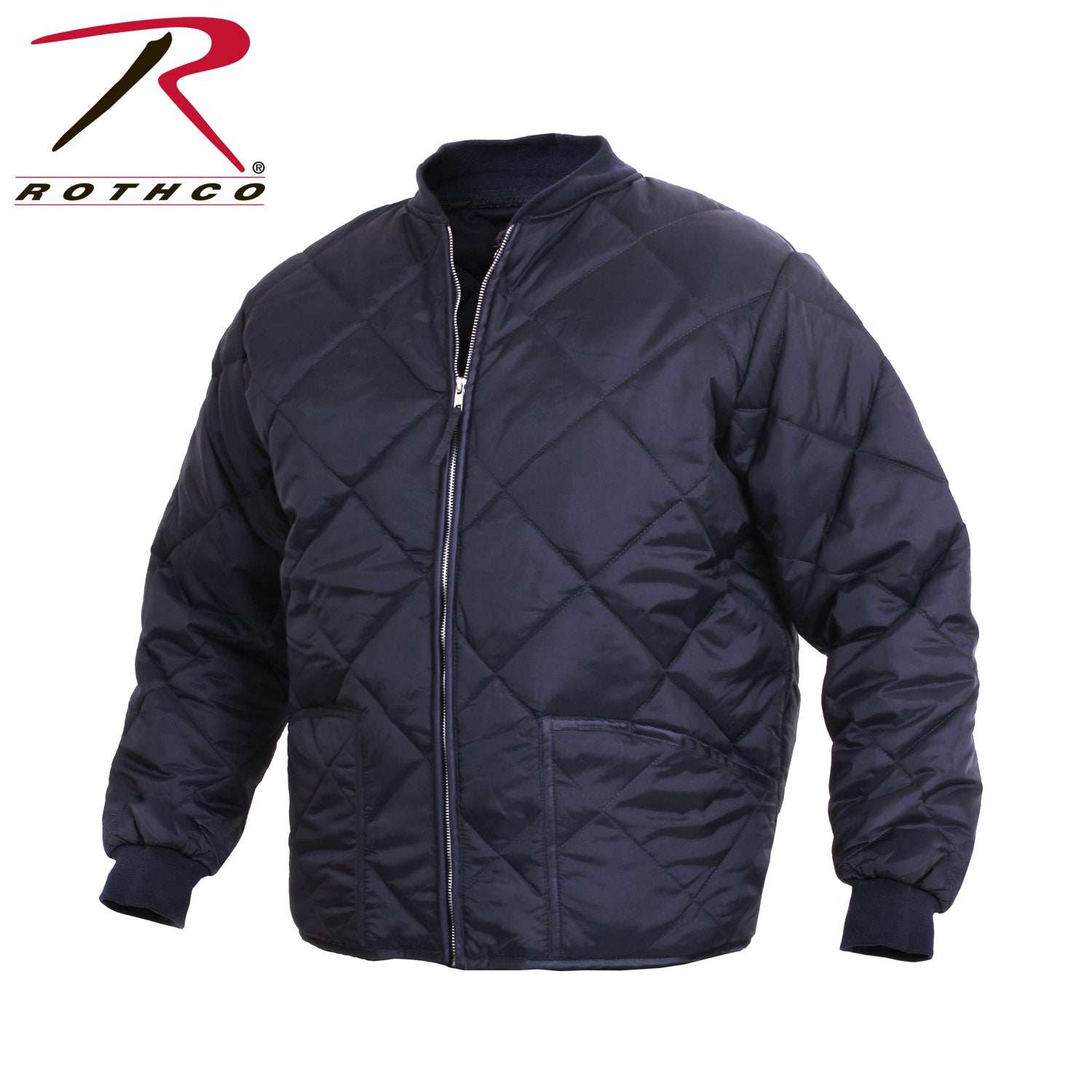 Rothco Diamond Quilted Nylon Flight Jacket 2XL Navy Blue