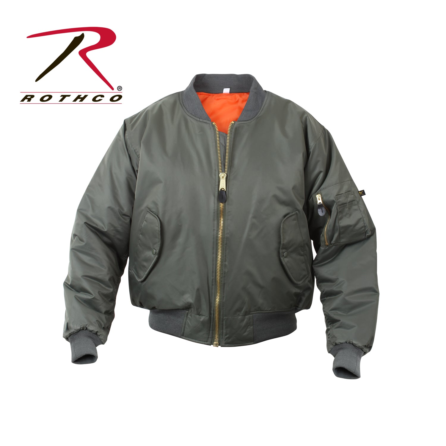 Rothco Kids MA-1 Flight Jacket in Sage Green Size XS – Reversible Water-Resistant Bomber for Young Aviation Enthusiasts