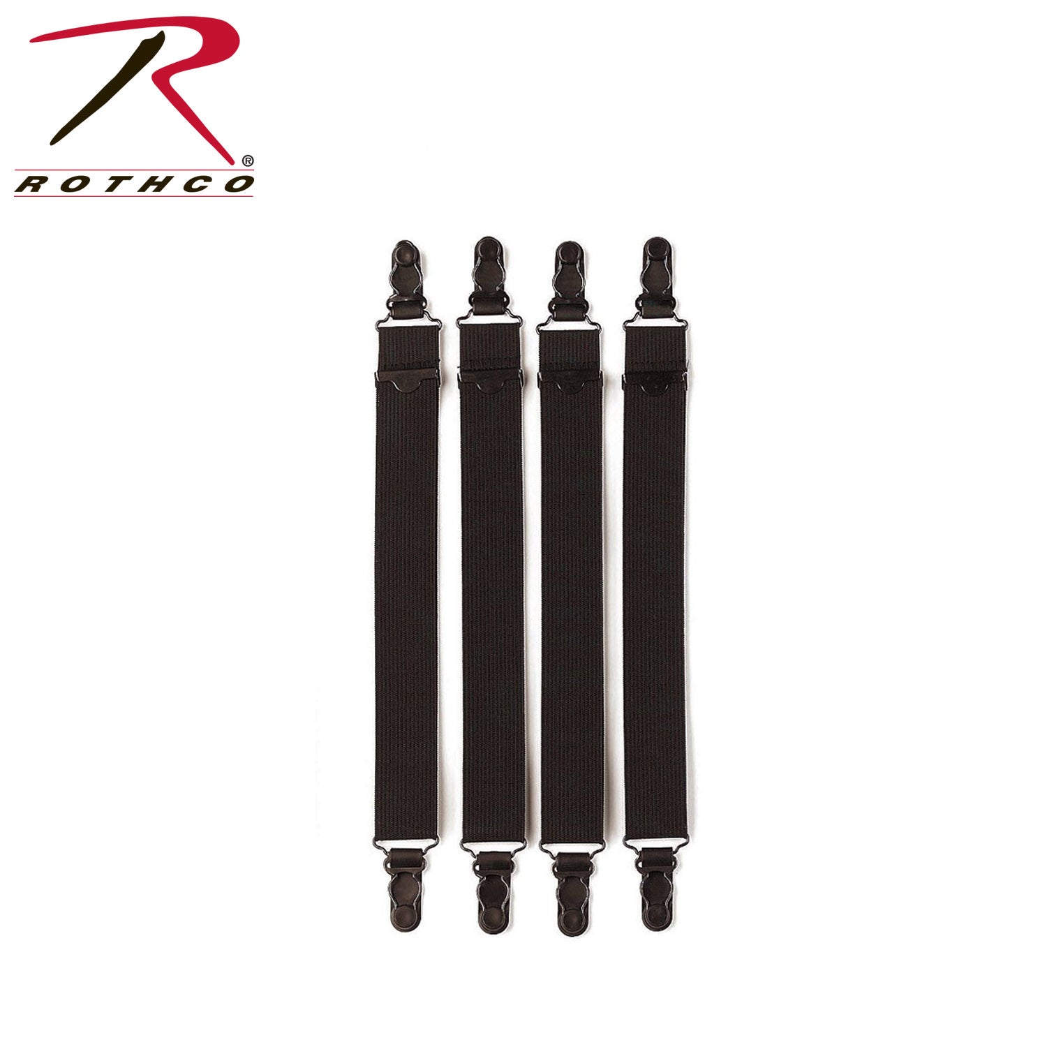 Rothco Black Shirt Stays Part Number 7197 – Secure Tucking for a Polished Look