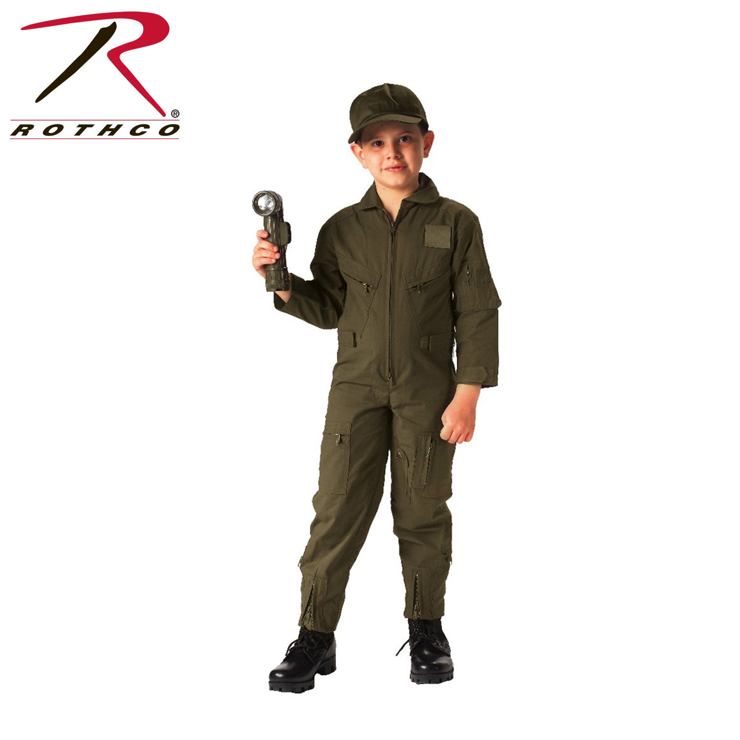 Rothco Kids Flight Suit Olive Drab Size Large – Authentic Aviation Style for Kids