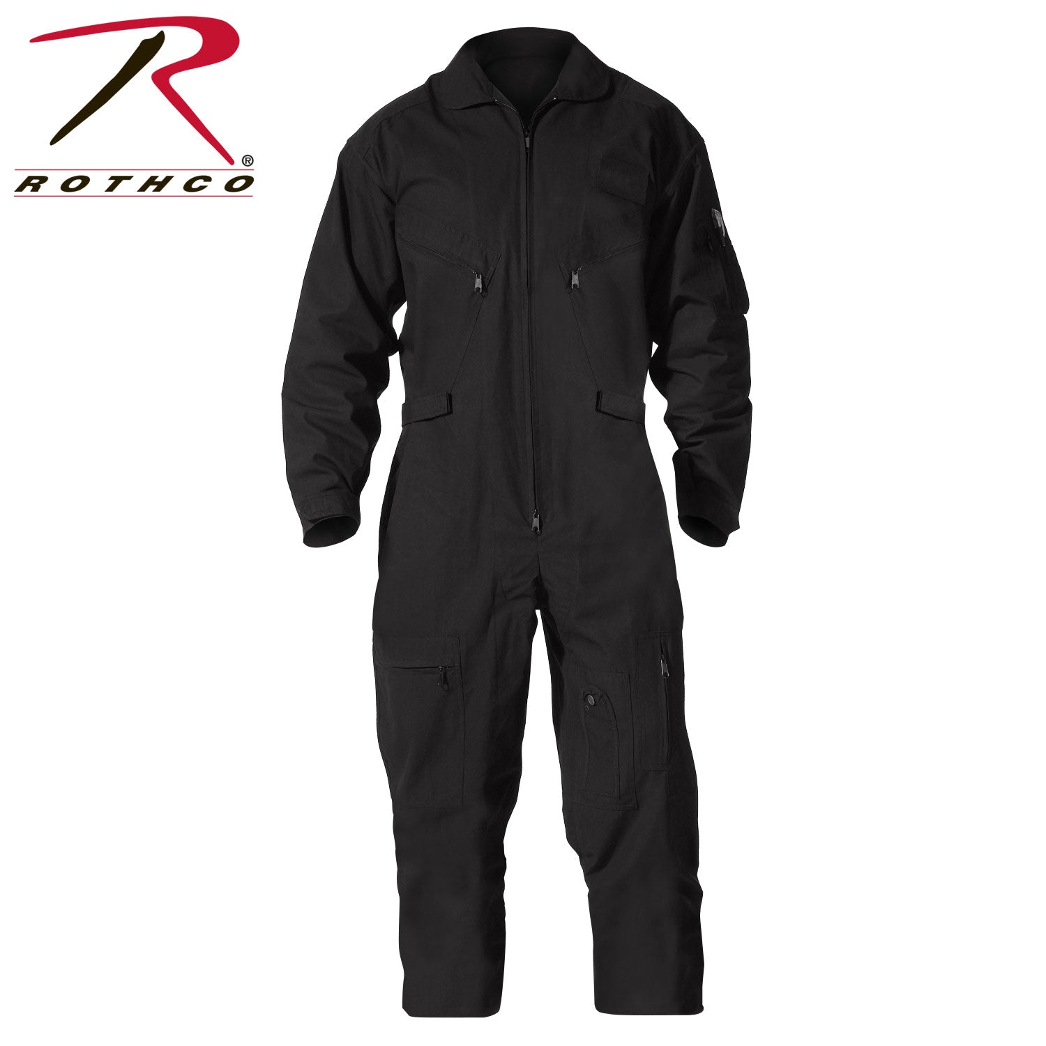 Rothco Flightsuit Black Size 4XL – Military-Style Flight Suit with Multiple Storage Pockets
