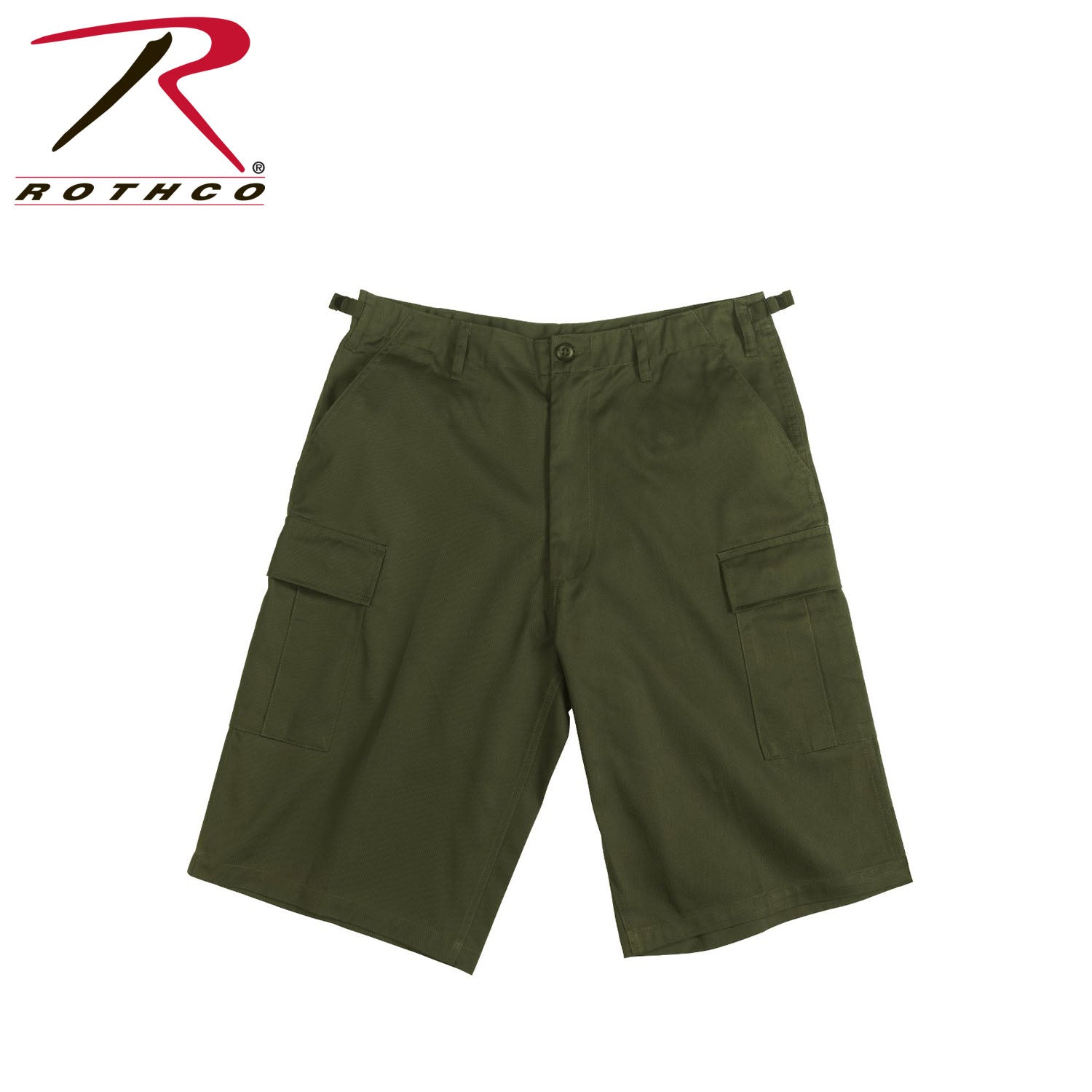 Rothco Long Length BDU Shorts Olive Drab Size 2XL - Tactical Cargo Shorts with Extended Inseam and Wide Leg Opening
