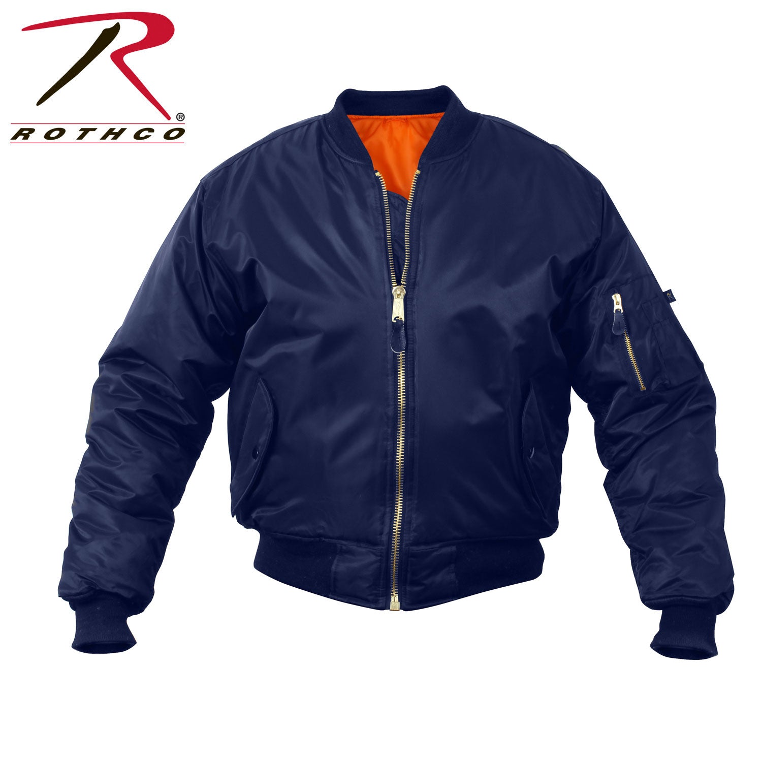 Rothco MA-1 Flight Jacket Navy Blue Size M – Military Style Bomber with Insulation and Utility Pockets
