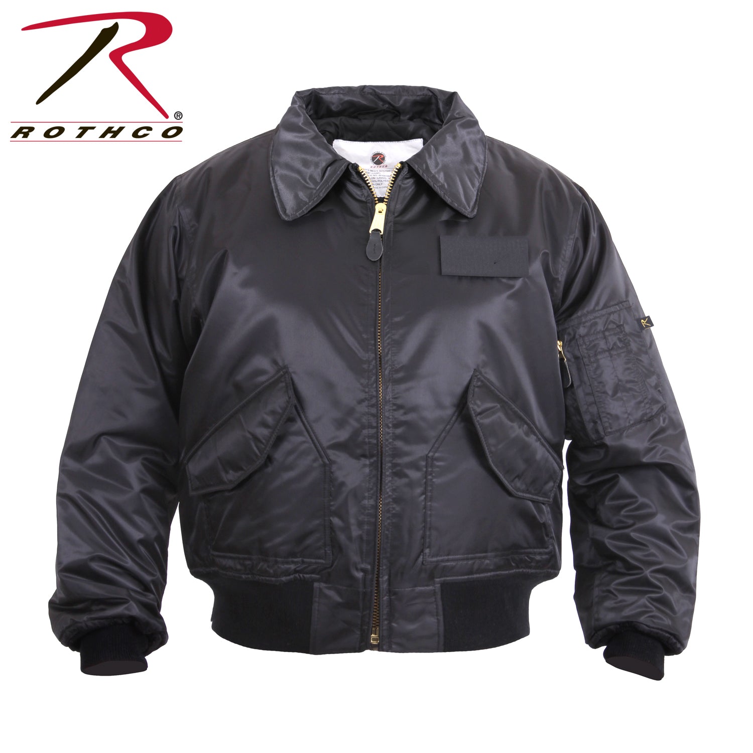 Rothco CWU-45P Flight Jacket Black Size 3XL - Weather-Resistant Military Bomber Jacket