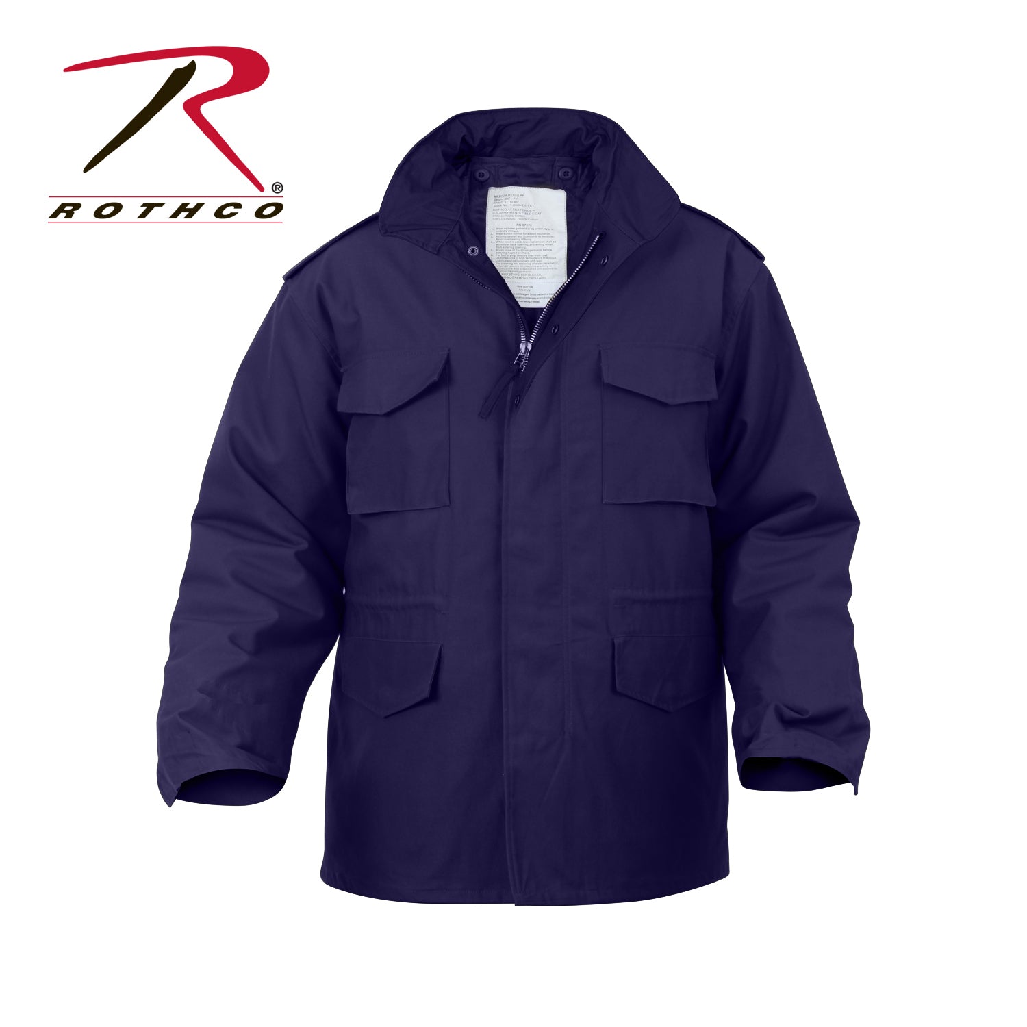 Rothco M-65 Field Jacket Navy Blue Size 2XL – Water-Resistant Military-Style Outerwear with Removable Quilt Liner
