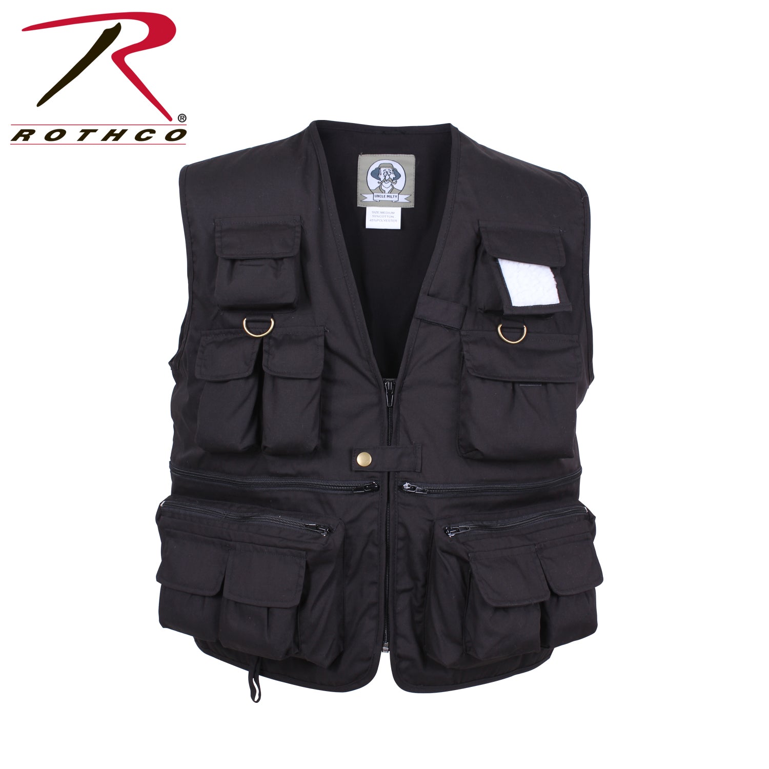 Rothco Uncle Milty Travel Vest in Black, Size XL – Durable Outdoor Utility Vest with Multiple Pockets