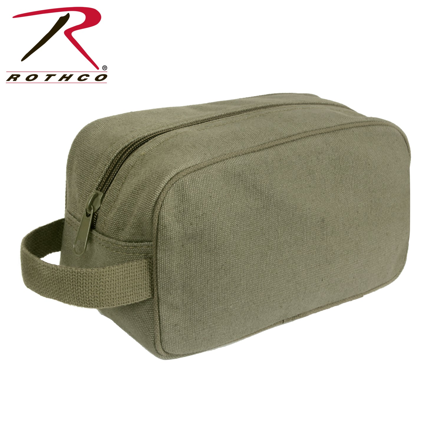 Rothco Canvas Travel Dopp Kit Olive Drab - Heavyweight Water-Resistant Toiletry Bag