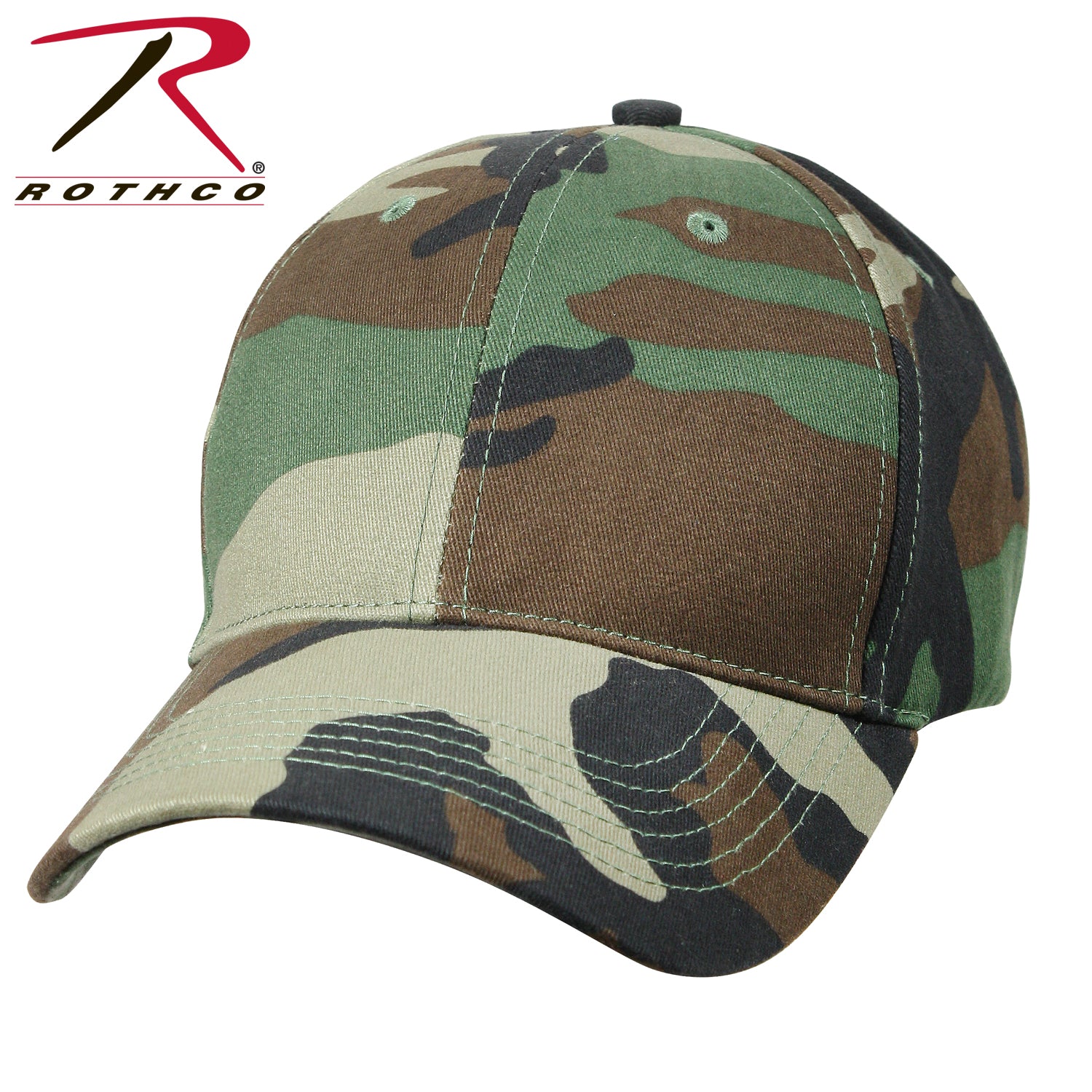 Rothco Supreme Camo Low Profile Cap in Woodland Camo
