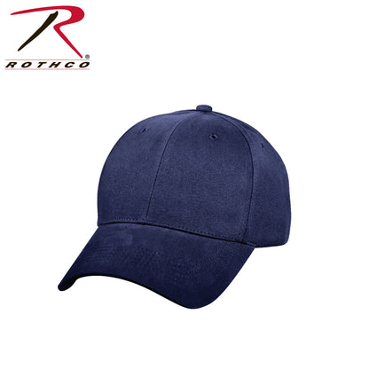 Rothco Supreme Solid Color Low Profile Cap Navy Blue - Comfortable Brushed Cotton Twill Baseball Cap with Adjustable Fit