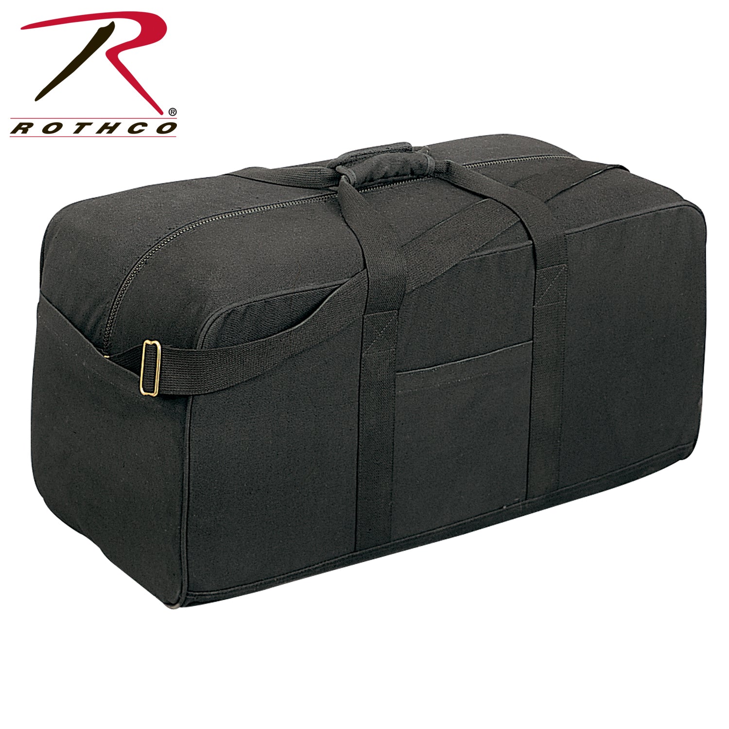 Rothco Canvas Assault Cargo Bag with Adjustable Shoulder Strap and Water-Resistant Design