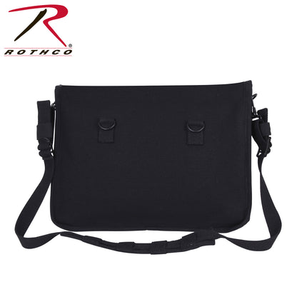 Rothco Canvas Paratrooper Messenger Bag Black – Durable 15 x 11 Inch Carryall with Organizer Compartments