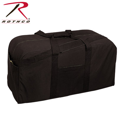 Rothco Jumbo Canvas Cargo Bag Black - Heavyweight Water-Resistant Storage Solution