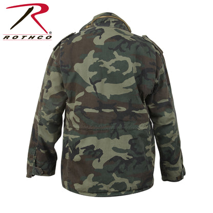 Rothco Vintage M-65 Field Jacket in Woodland Camo - Size Medium