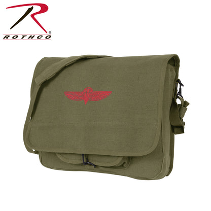 Rothco Canvas Paratrooper Messenger Bag Olive Drab - Durable 15 in x 11 in x 4 in Shoulder Bag