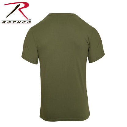 Rothco Solid Color 100% Cotton T-Shirt Olive Drab Size Large