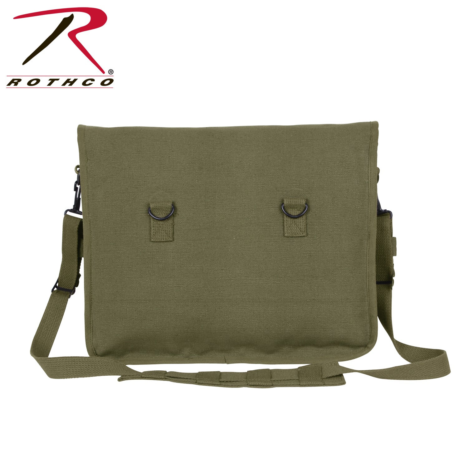 Rothco Canvas Paratrooper Messenger Bag Olive Drab - Durable 15 in x 11 in x 4 in Shoulder Bag
