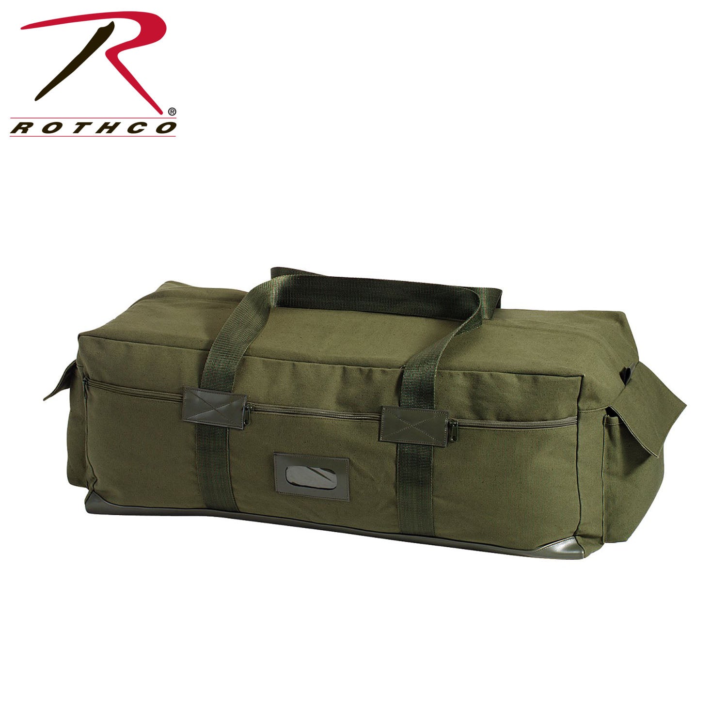 Rothco Canvas Israeli Type Duffle Bag Olive Drab - Heavyweight Military-Style Gear Bag