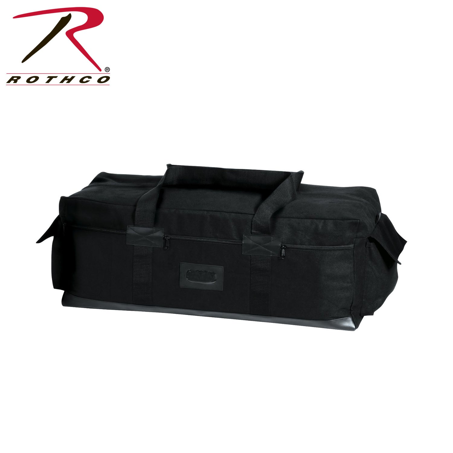 Rothco Canvas Israeli Type Duffle Bag Black - Heavyweight Water-Resistant Gear Bag