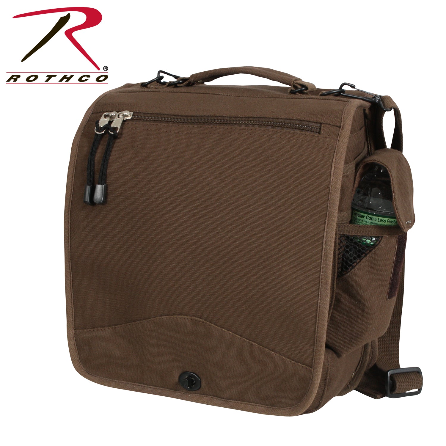 Rothco Canvas M-51 Engineers Field Bag in Earth Brown - Versatile Heavyweight Cotton Carry-All for Travel, Work, and School