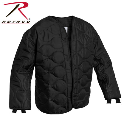 Rothco M-65 Field Jacket Liner Black Size Large - Lightweight Insulated Quilted Layer for Military & Outdoor Use