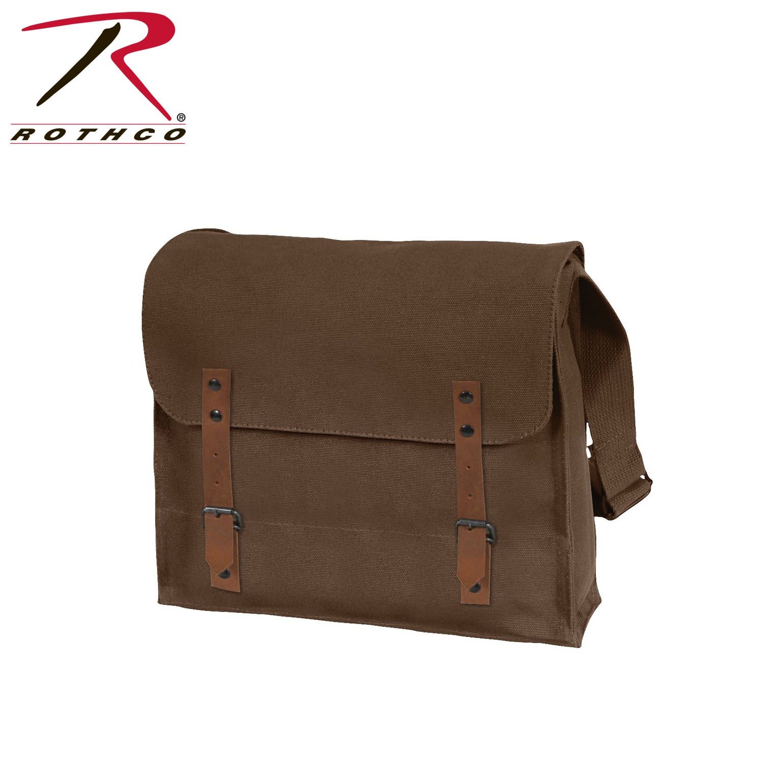 Rothco Canvas Medic Bag Brown – Durable 22oz Unwashed Canvas with Adjustable Shoulder Strap