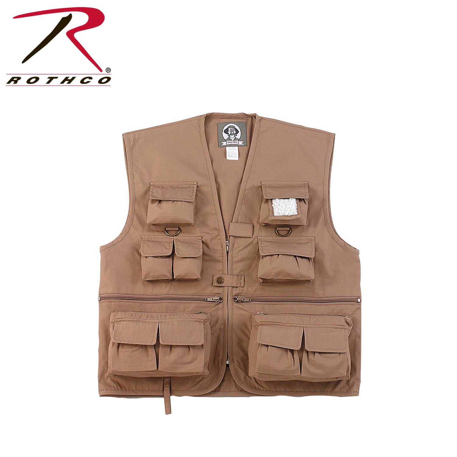 Rothco Kids Uncle Milty Travel Vest Khaki Size Large – Durable Outdoor Exploration Vest with Multiple Pockets and Attachment Points