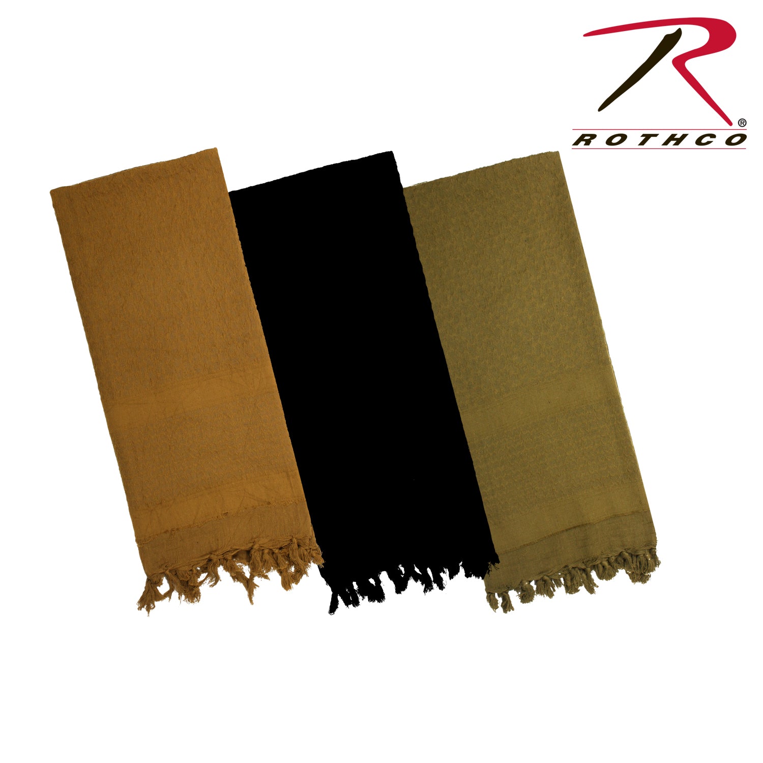 Rothco Solid Color Shemagh Tactical Desert Keffiyeh Scarf in Coyote Brown