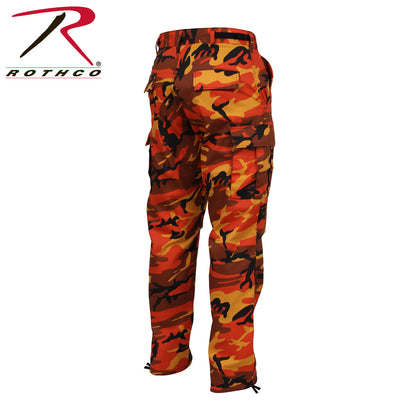 Rothco Color Camo Tactical BDU Pants - Savage Orange Camo, Size Small