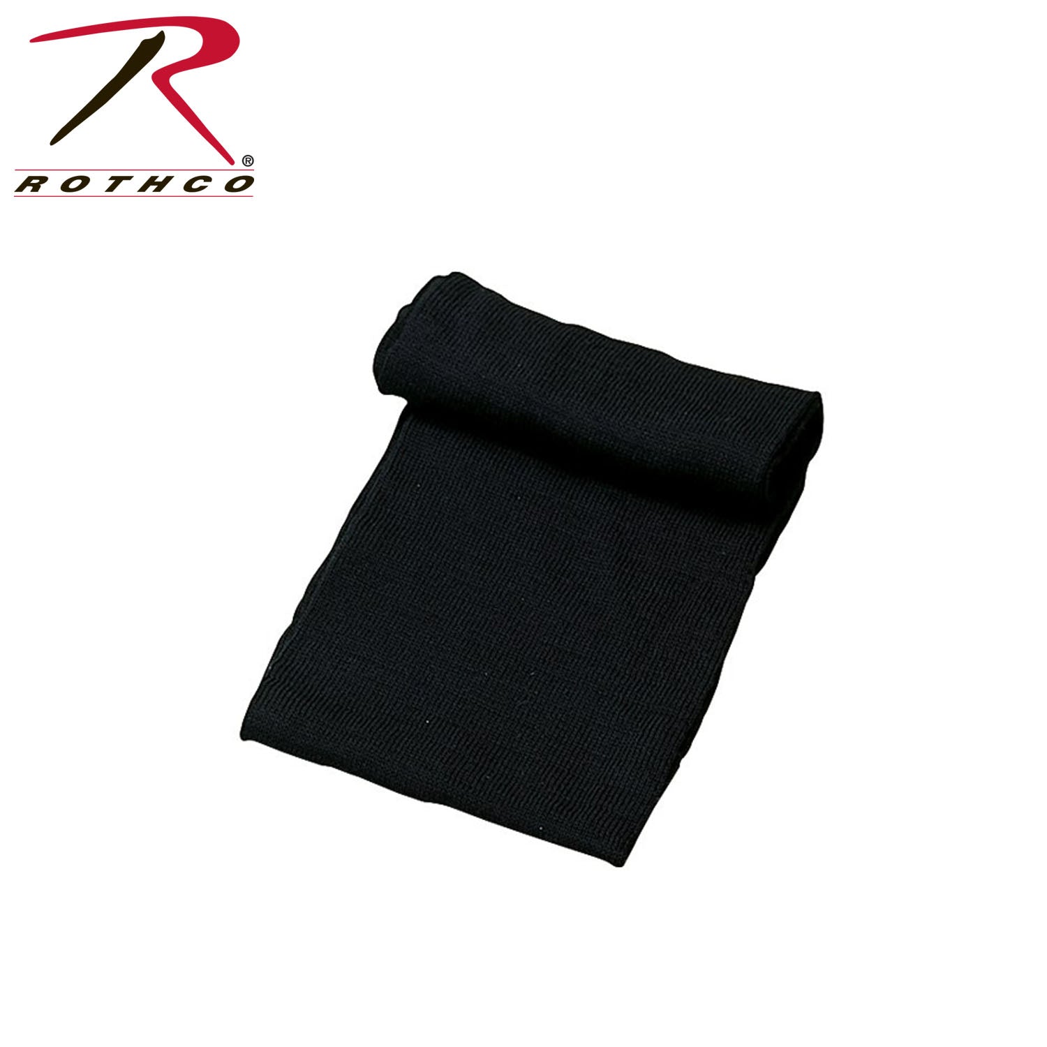 Rothco G.I. Wool Scarf in Black – 56 inches Warm & Durable Cold Weather Accessory