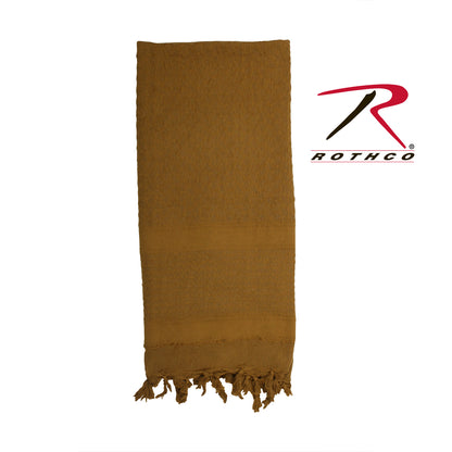 Rothco Solid Color Shemagh Tactical Desert Keffiyeh Scarf in Coyote Brown