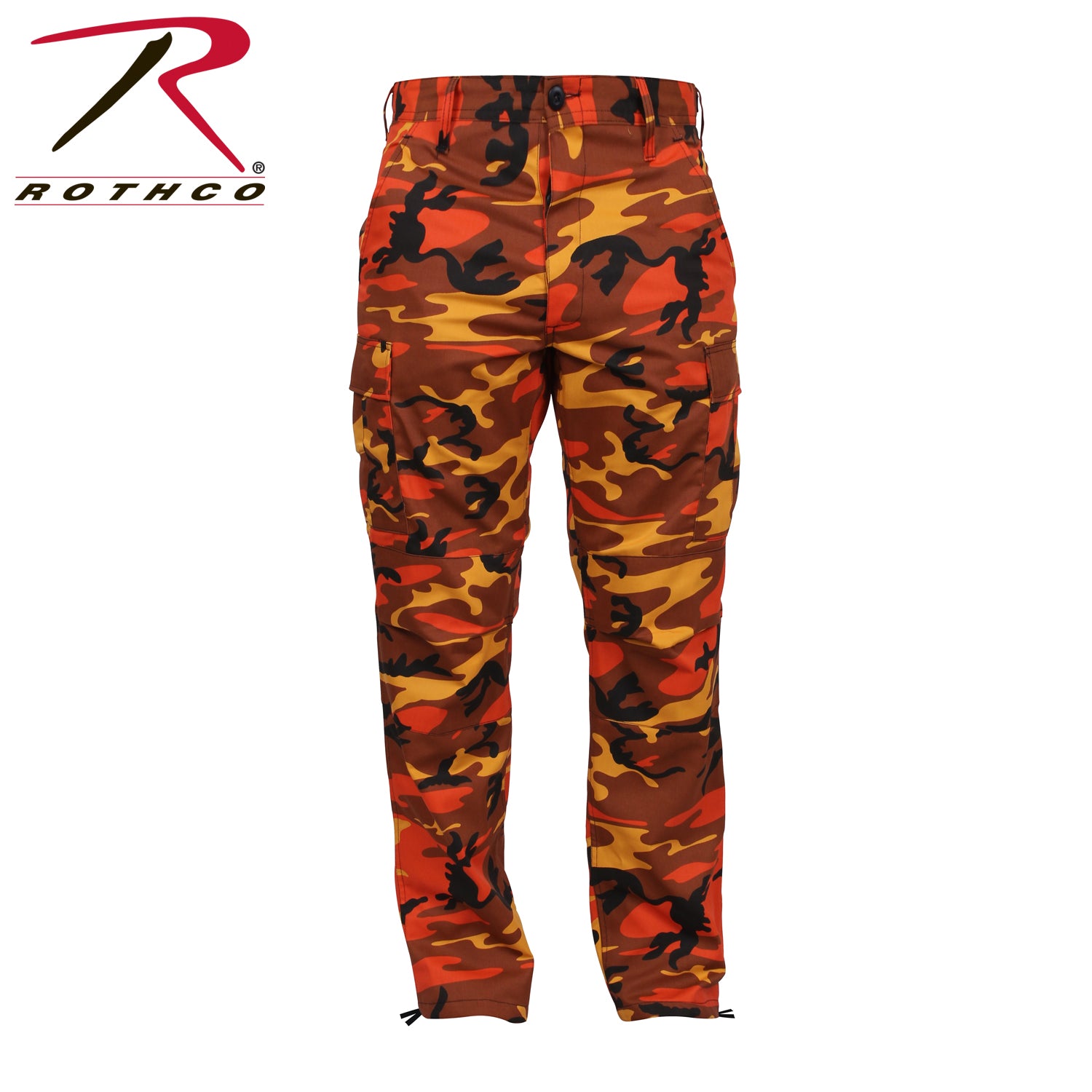 Rothco Color Camo Tactical BDU Pants in Savage Orange Camo, Size Large
