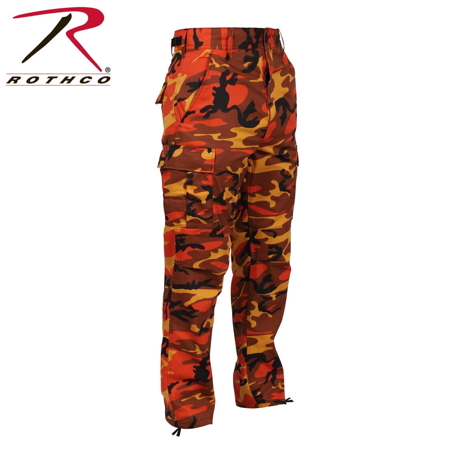 Rothco Color Camo Tactical BDU Pants in Savage Orange Camo, Size Large