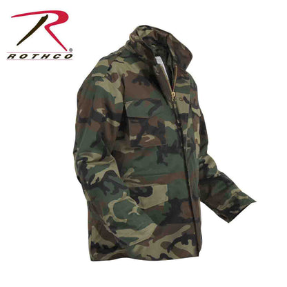 Rothco M-65 Field Jacket Woodland Camo Size 6XL – Waterproof Military-Style Outerwear with Removable Insulation