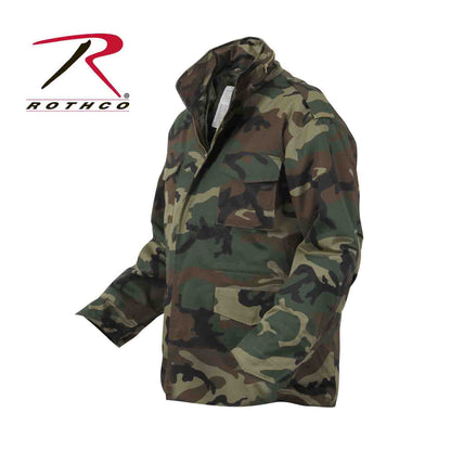 Rothco M-65 Field Jacket Woodland Camo Size 6XL – Waterproof Military-Style Outerwear with Removable Insulation