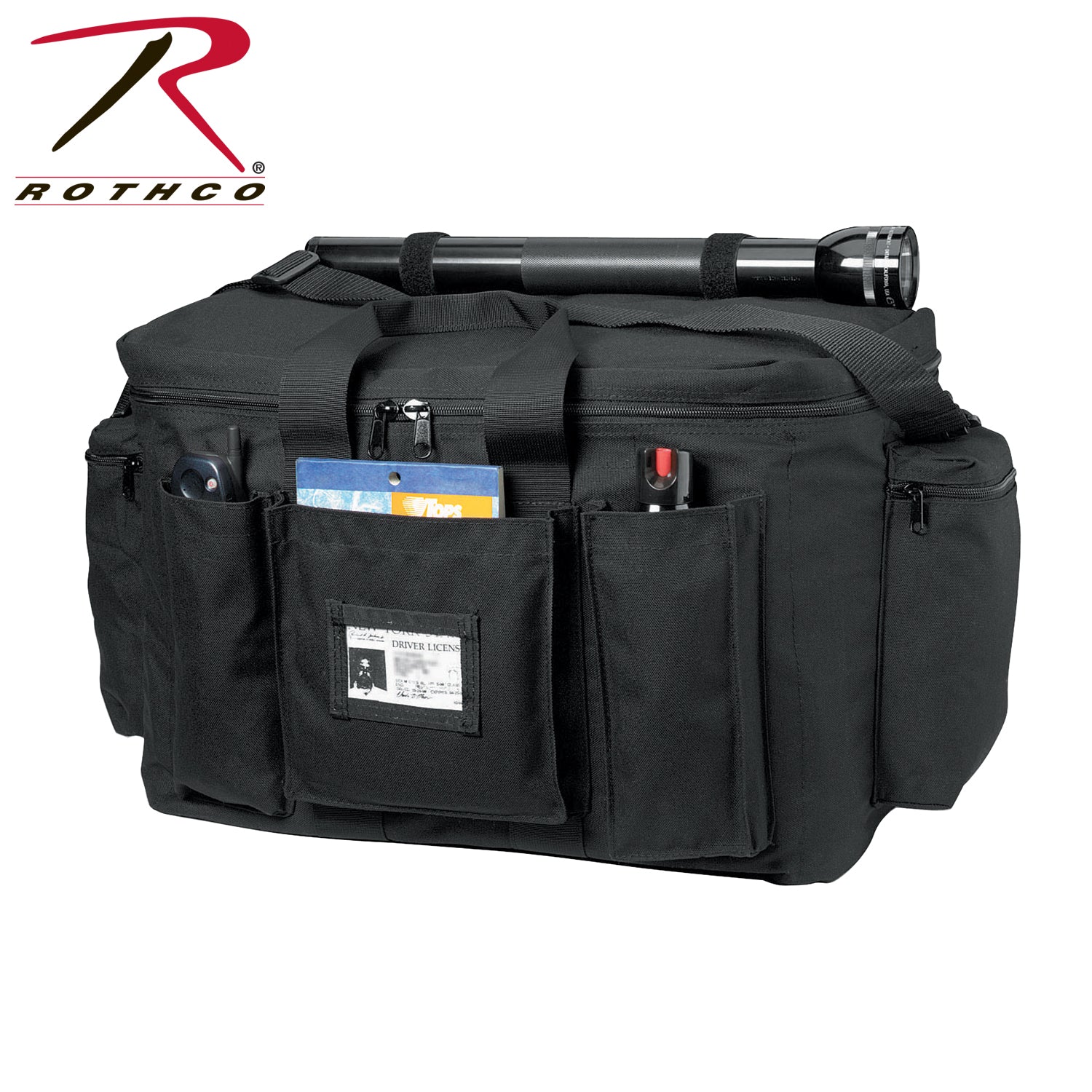 Rothco Police Equipment Bag Black - 19 x 12 x 12.5 Inches First Responder Gear Organizer