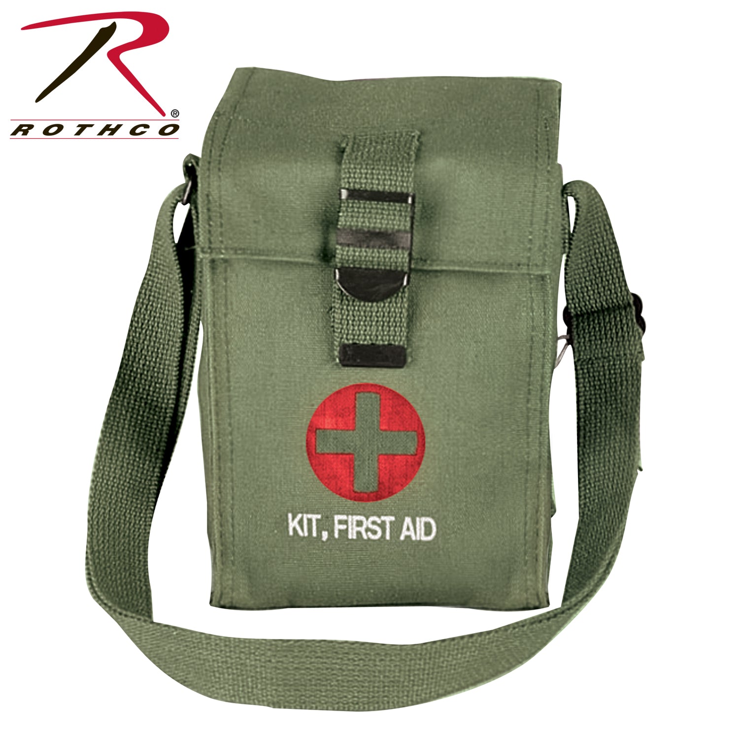 Rothco Platoon Leader 1st Aid Pouch - Heavy Canvas Emergency First Aid Bag