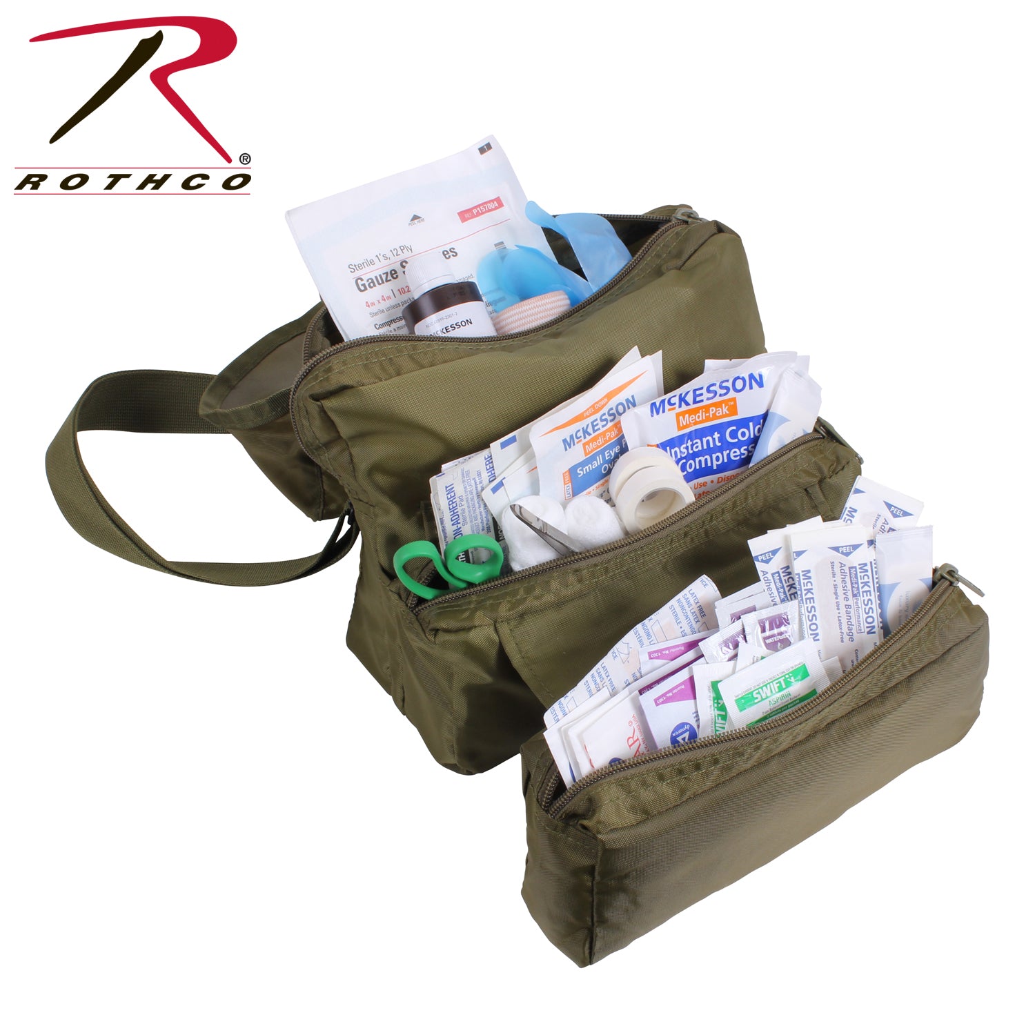 Rothco G.I. Style Medical Kit Bag - Durable First Aid Organizer with Multiple Compartments