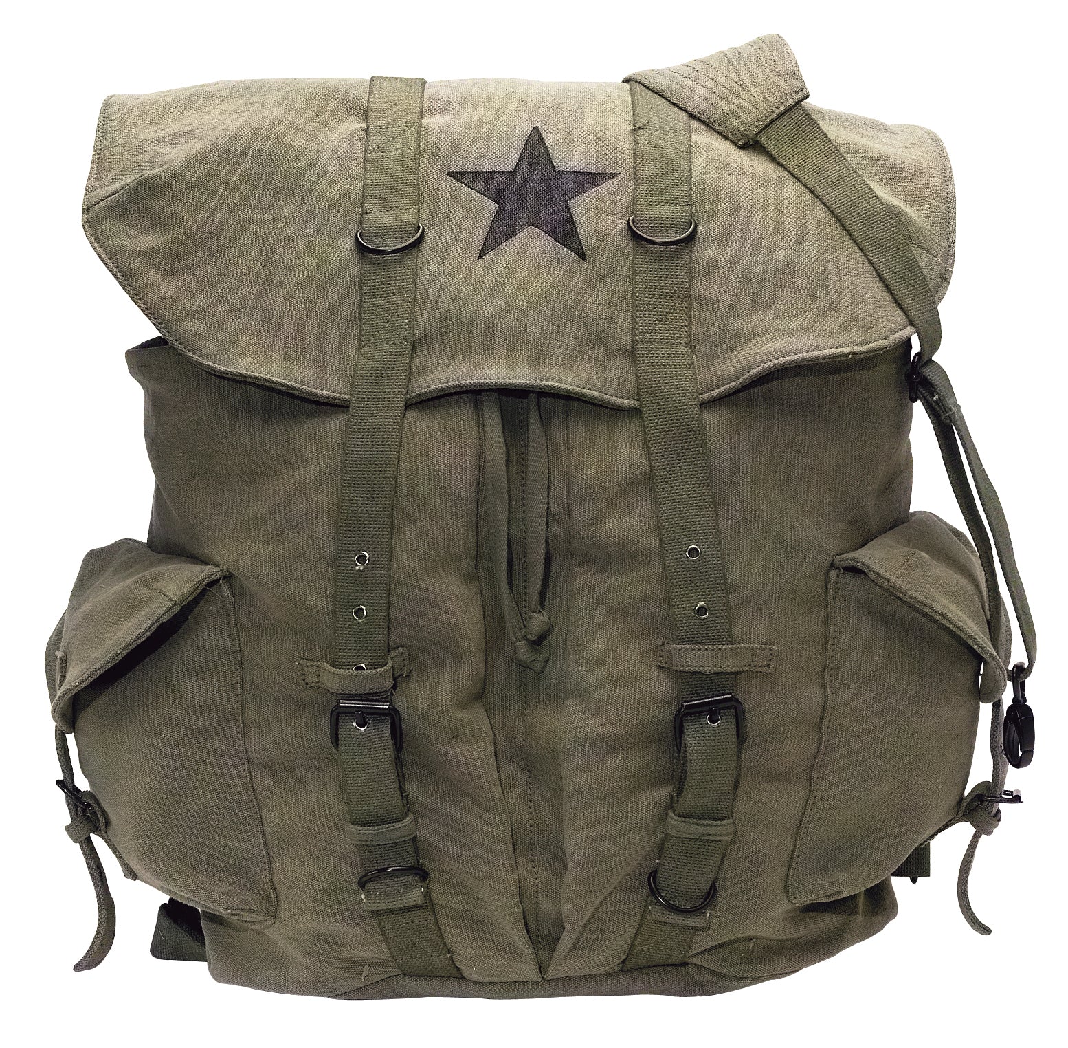 Rothco Vintage Weekender Canvas Backpack with Star - Durable and Stylish Travel Bag
