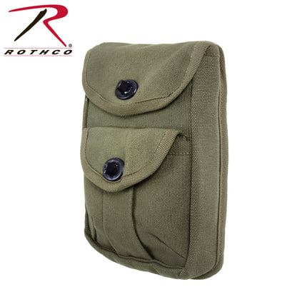 Rothco 9002 Olive Drab Two-Pocket Ammo Pouch with Heavy-Duty Canvas