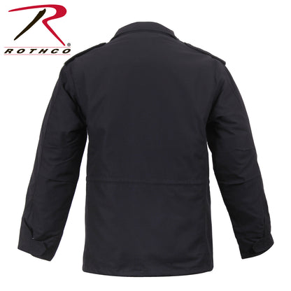 Rothco M-65 Field Jacket Black Size XL - Water-Resistant Military-Style Outerwear