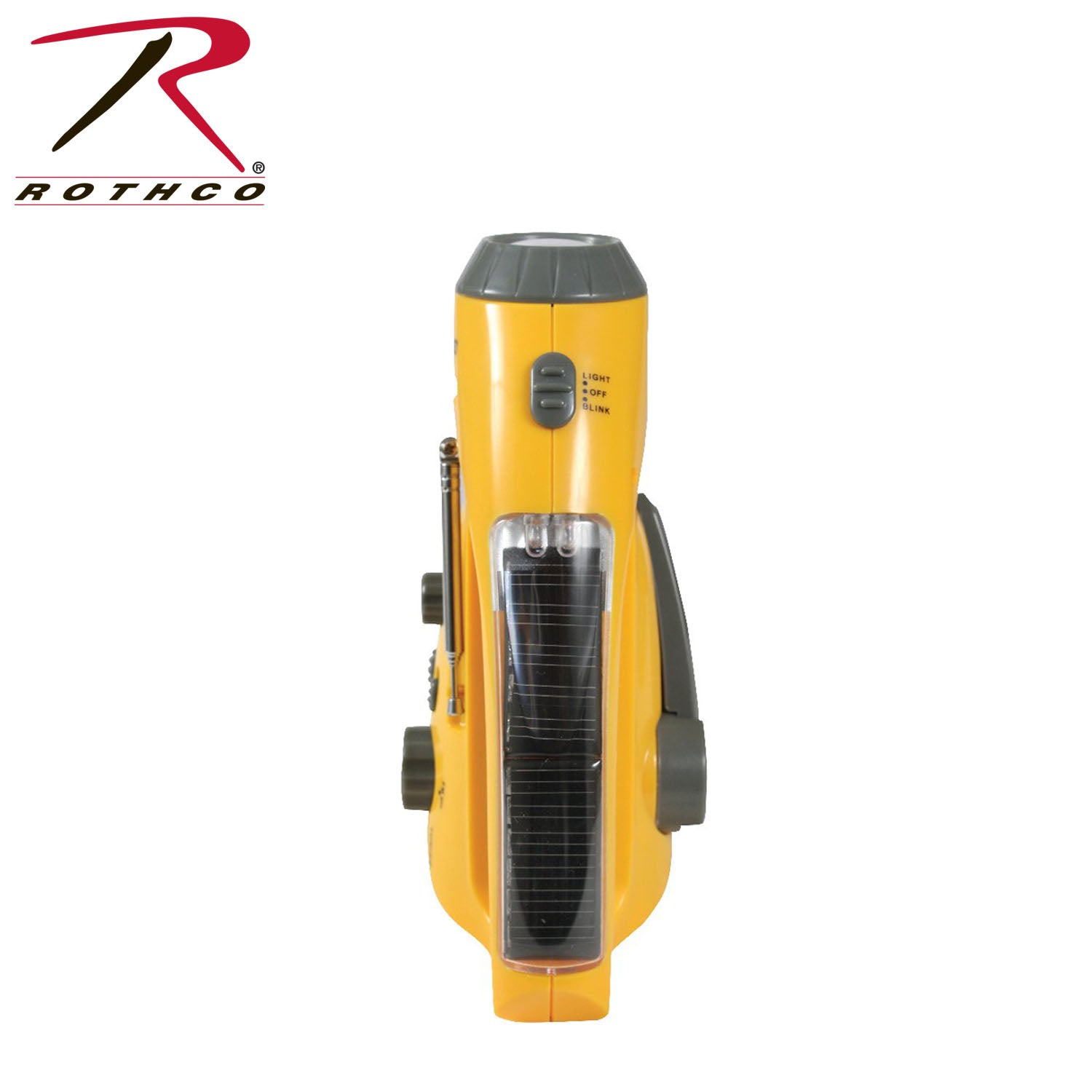 Rothco Solar/Wind Up Flashlight with Radio - Emergency Survival Gear