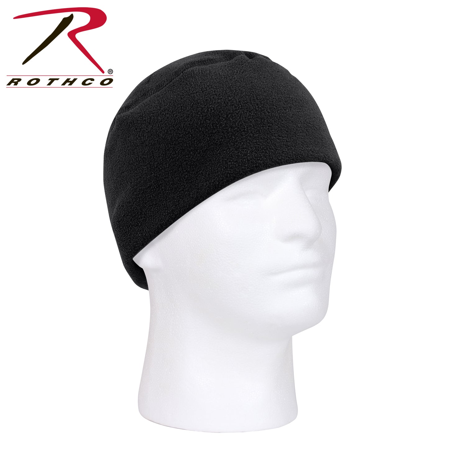 Rothco Polar Fleece Watch Cap Black – Military-Style Winter Beanie for Cold Weather Protection
