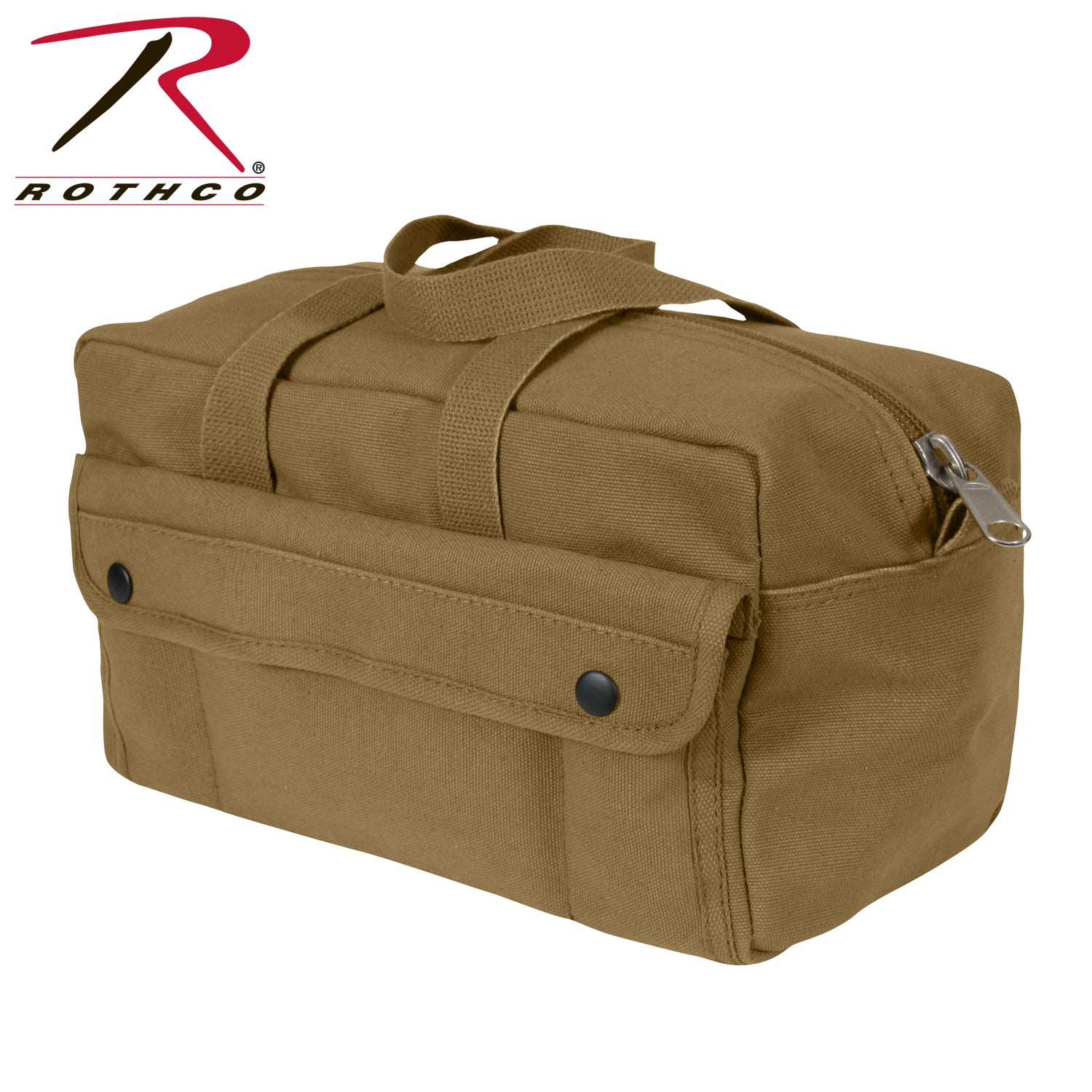 Rothco G.I. Style Mechanic's Tool Bag in Coyote Brown – Heavy-Duty Canvas Construction with Multiple Storage Pockets